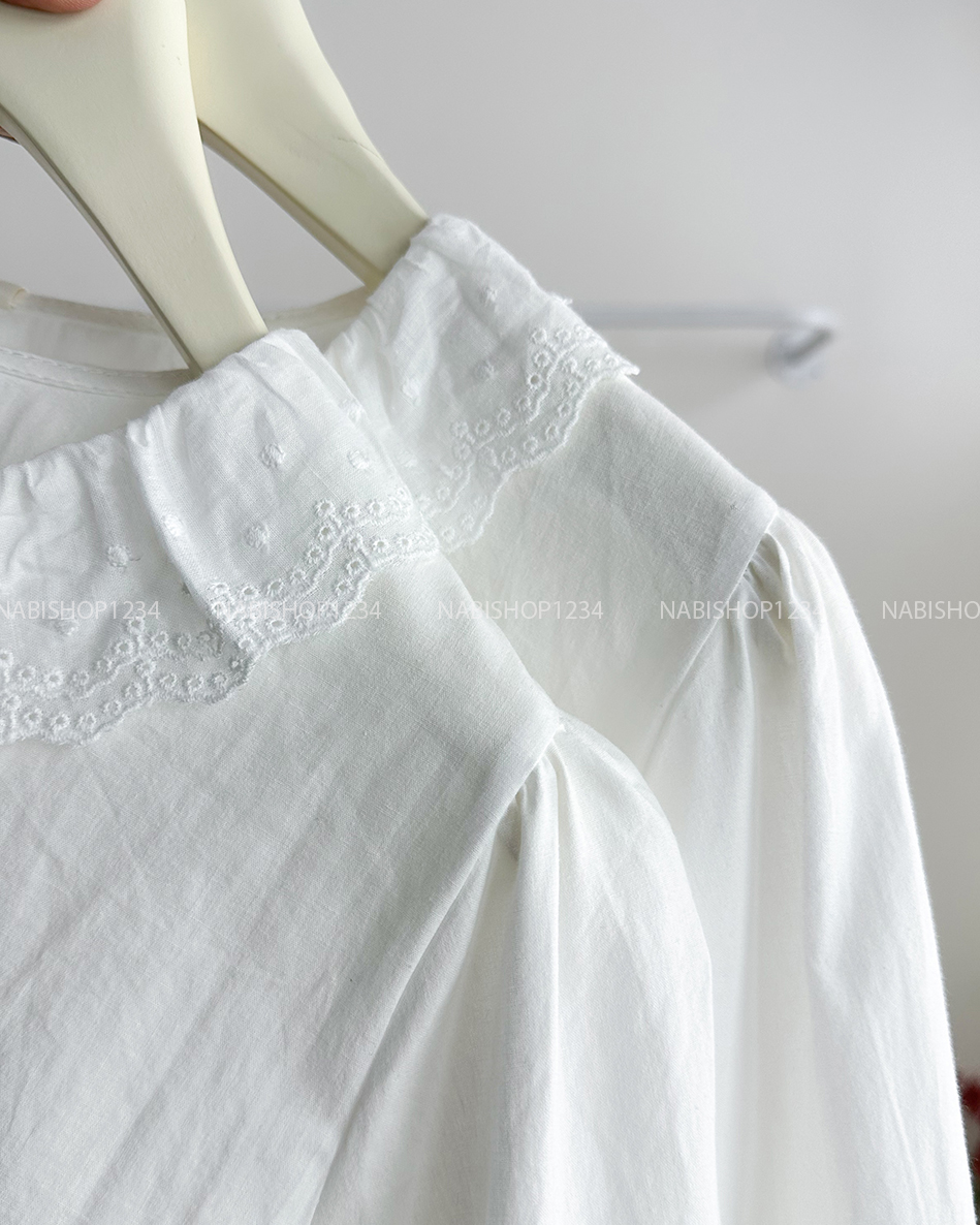 Áo Kiểu Số 172-B 523 Cổ Bèo Ren