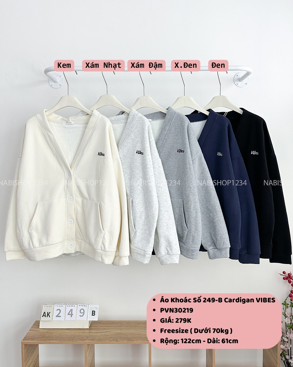 Áo Khoác Số 249-B Cardigan VIBES