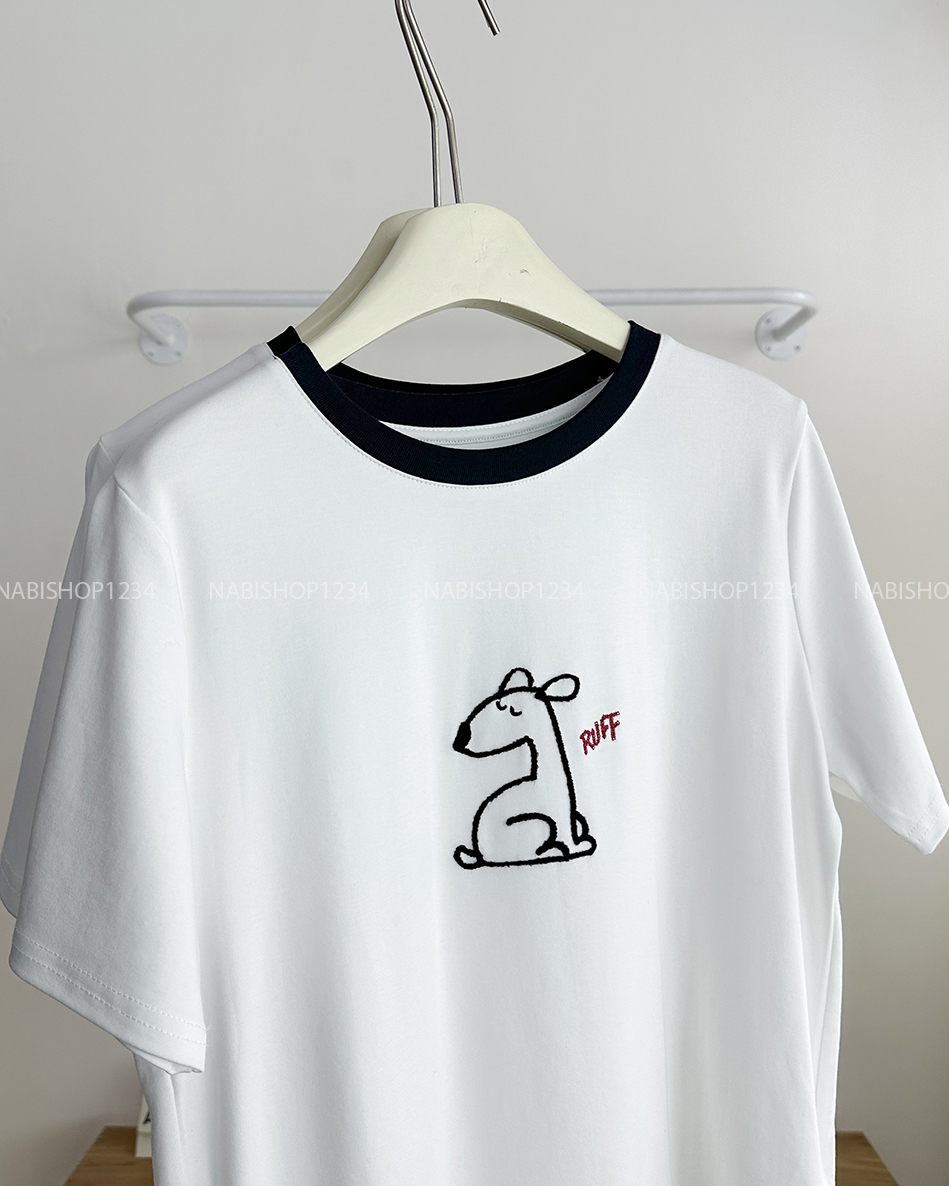 Áo Thun Số 102-M TN Thêu Cún