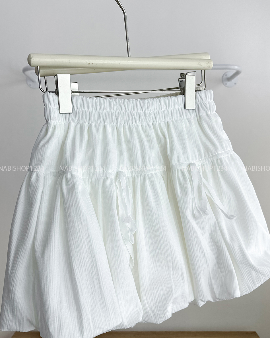 Chân Váy Số 210-U 1371 Ngắn Dáng Bí Nơ