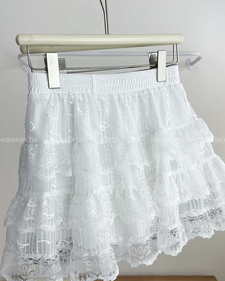 Chân Váy Số 214-U 319 Ngắn Ren Tầng Nổi