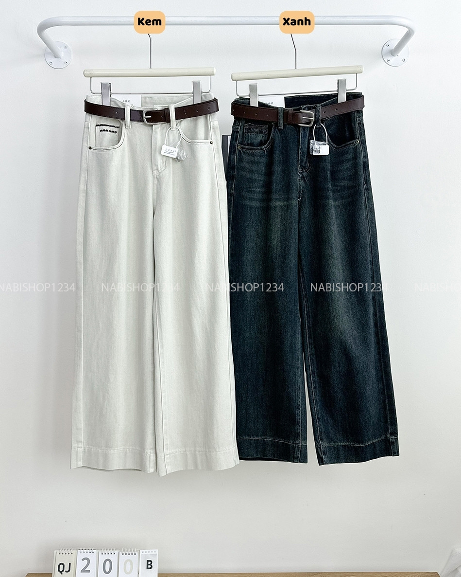 Quần Jean Số 200-B 6562 Túi Thêu Chữ+Nịt