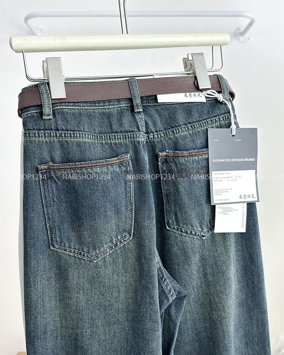 Quần Jean Số 200-B 6562 Túi Thêu Chữ+Nịt