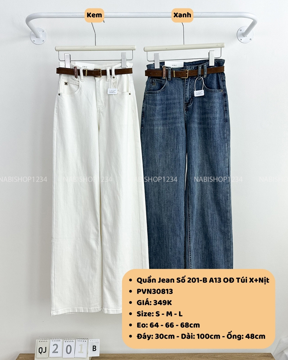 Quần Jean Số 201-B A13 OĐ Túi X+Nịt