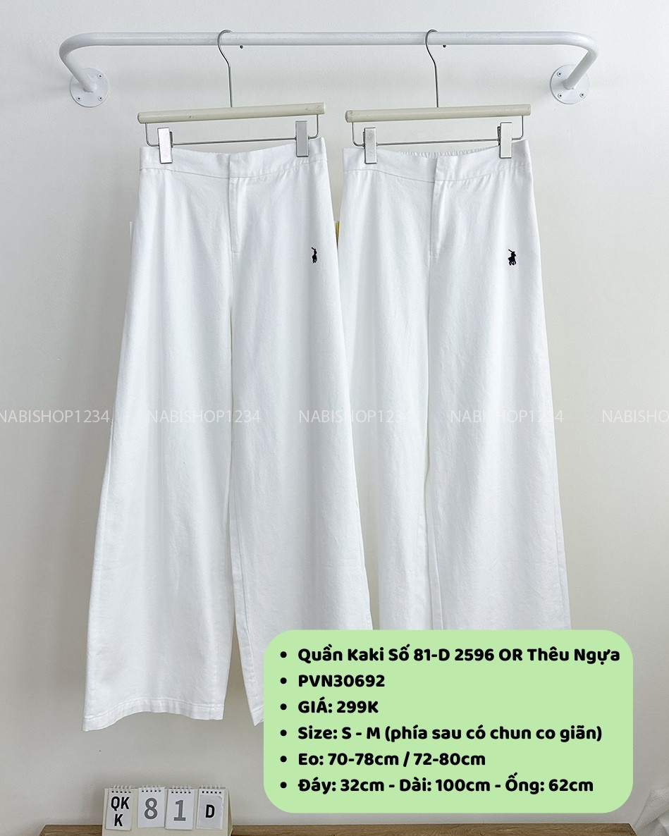 Quần Kaki Số 81-D 2596 OR Thêu Ngựa