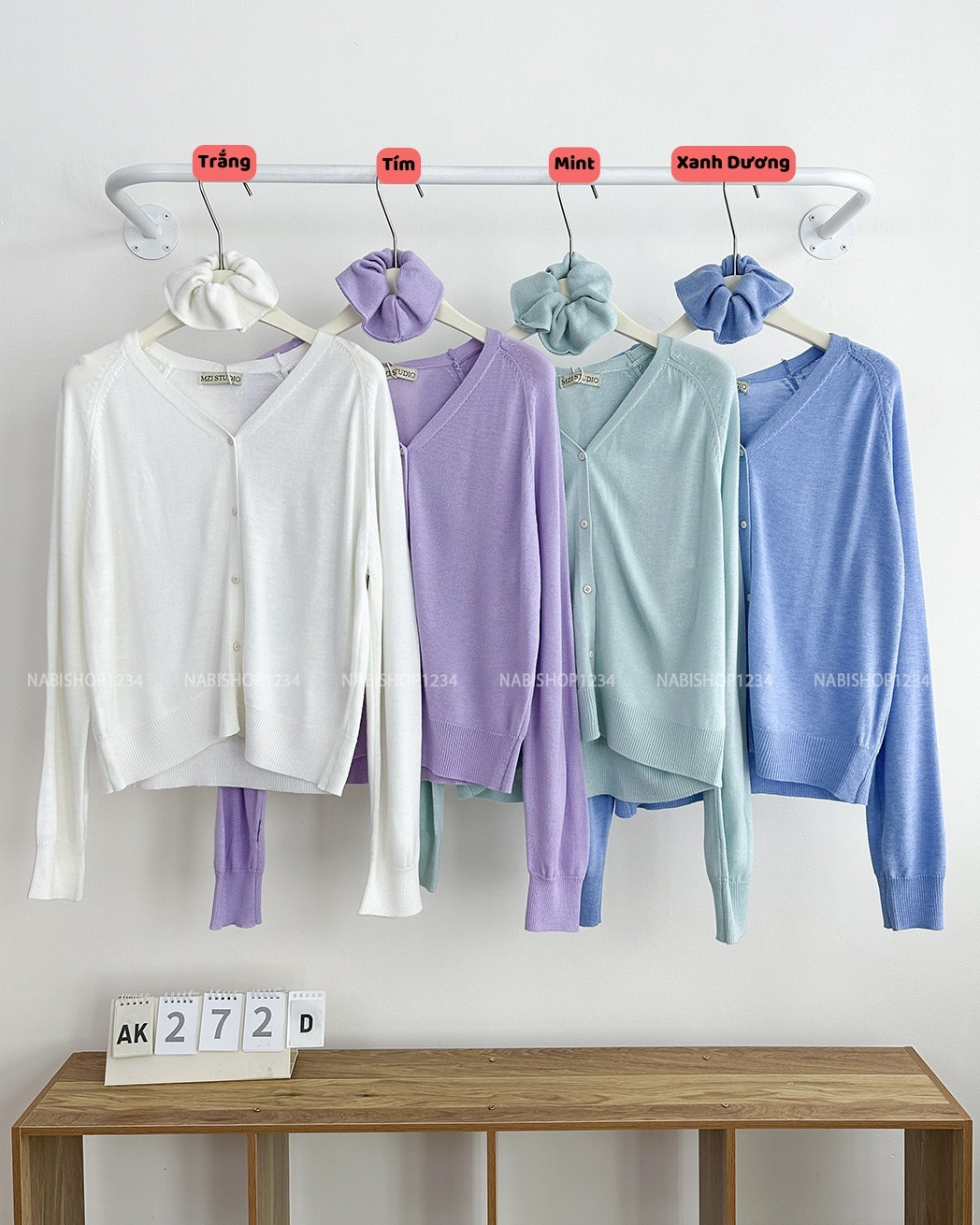 Áo Khoác Số 272-D Cardigan Kèm Scrunchies