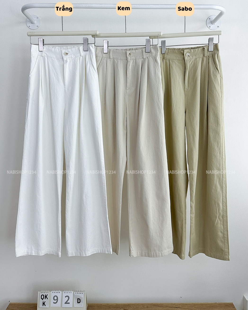 Quần Kaki Số 92-D 861 OS Xếp Li Chun Sau