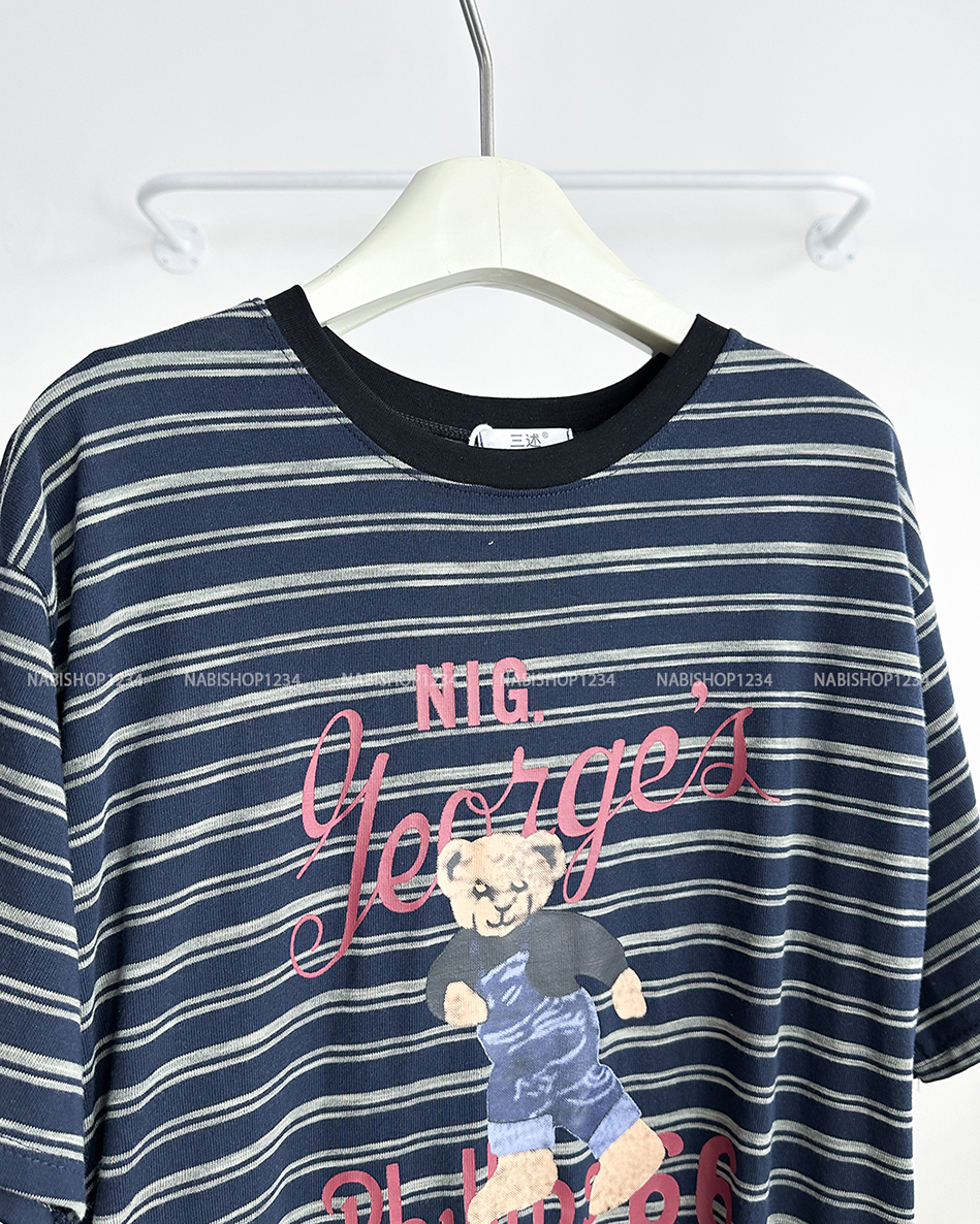 (S30%) Váy Số 149-A Thun Kẻ Gấu NIG