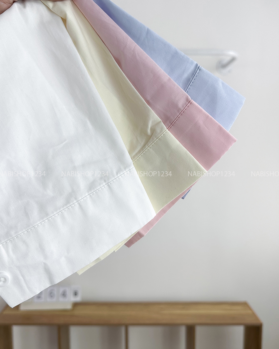 Áo Sơ Mi Số 264-B TD Lửng Thêu Tim + Khăn