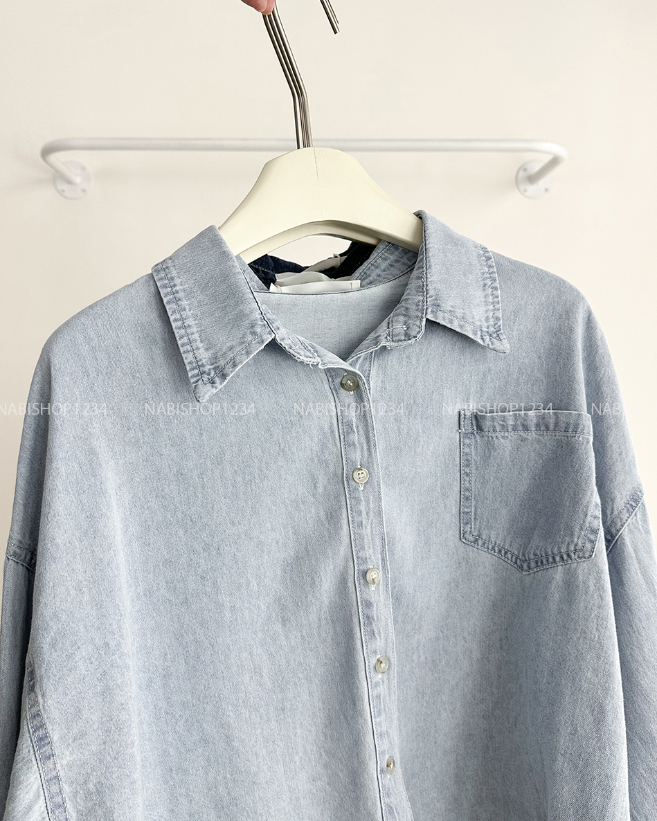Áo Sơ Mi Số 267-D 80138 TD Denim 1 Túi