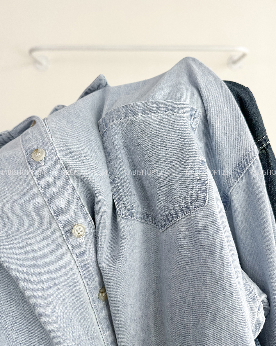 Áo Sơ Mi Số 267-D 80138 TD Denim 1 Túi