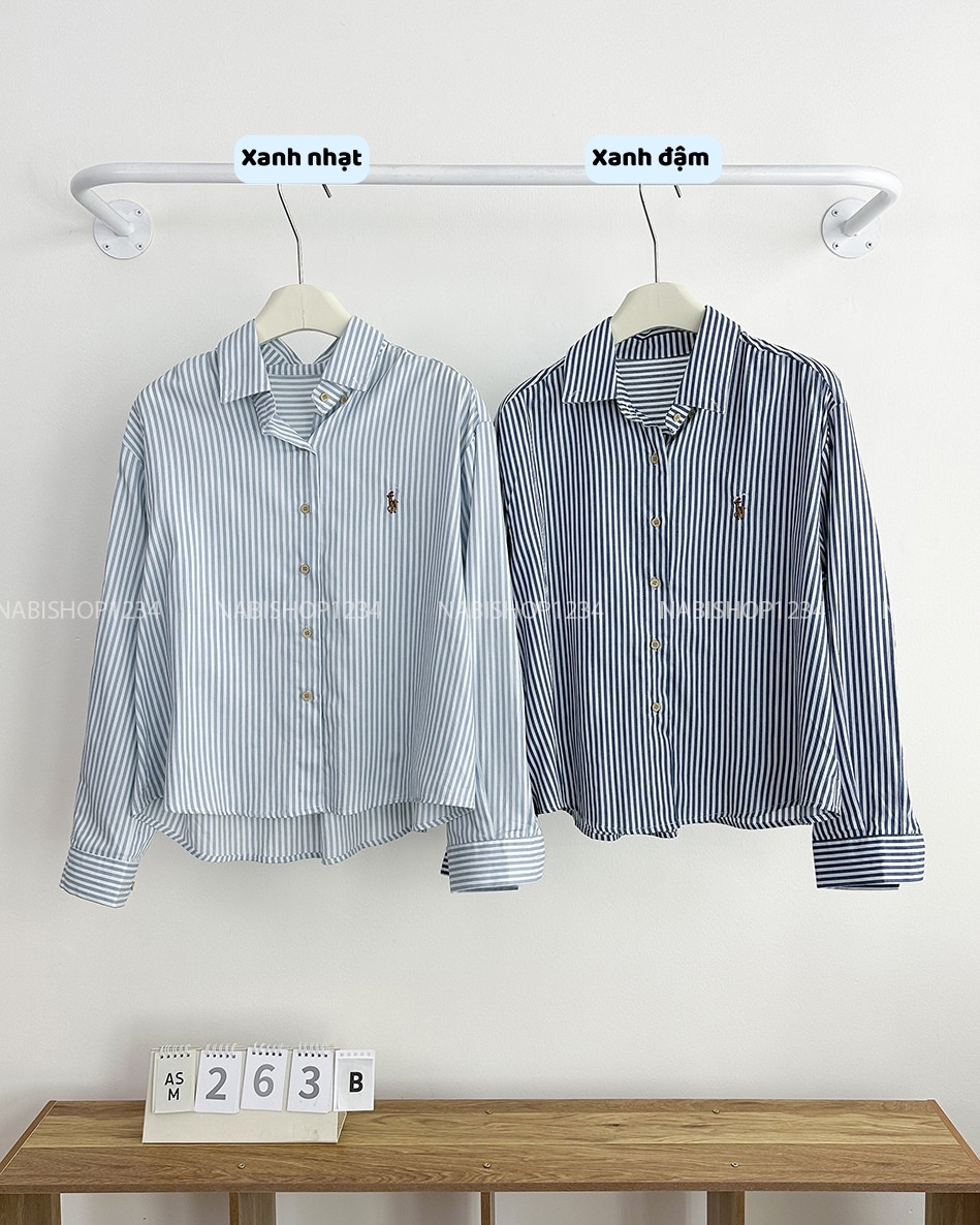 Áo Sơ Mi Số 263-B 611 TD Sọc Thêu Ngựa