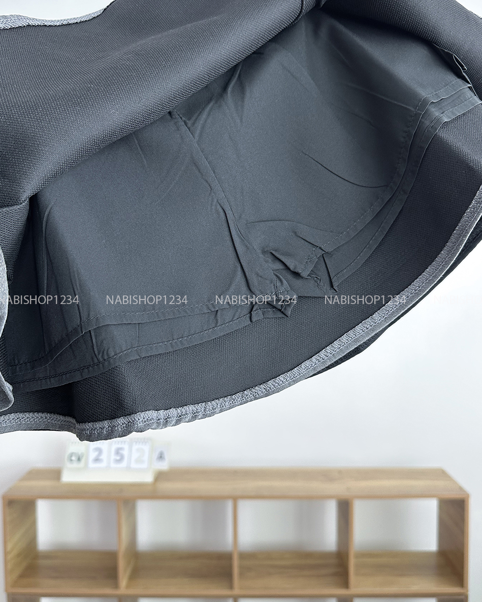 Chân Váy Số 252-A 6826 Ngắn Xếp Li 2 Nơ