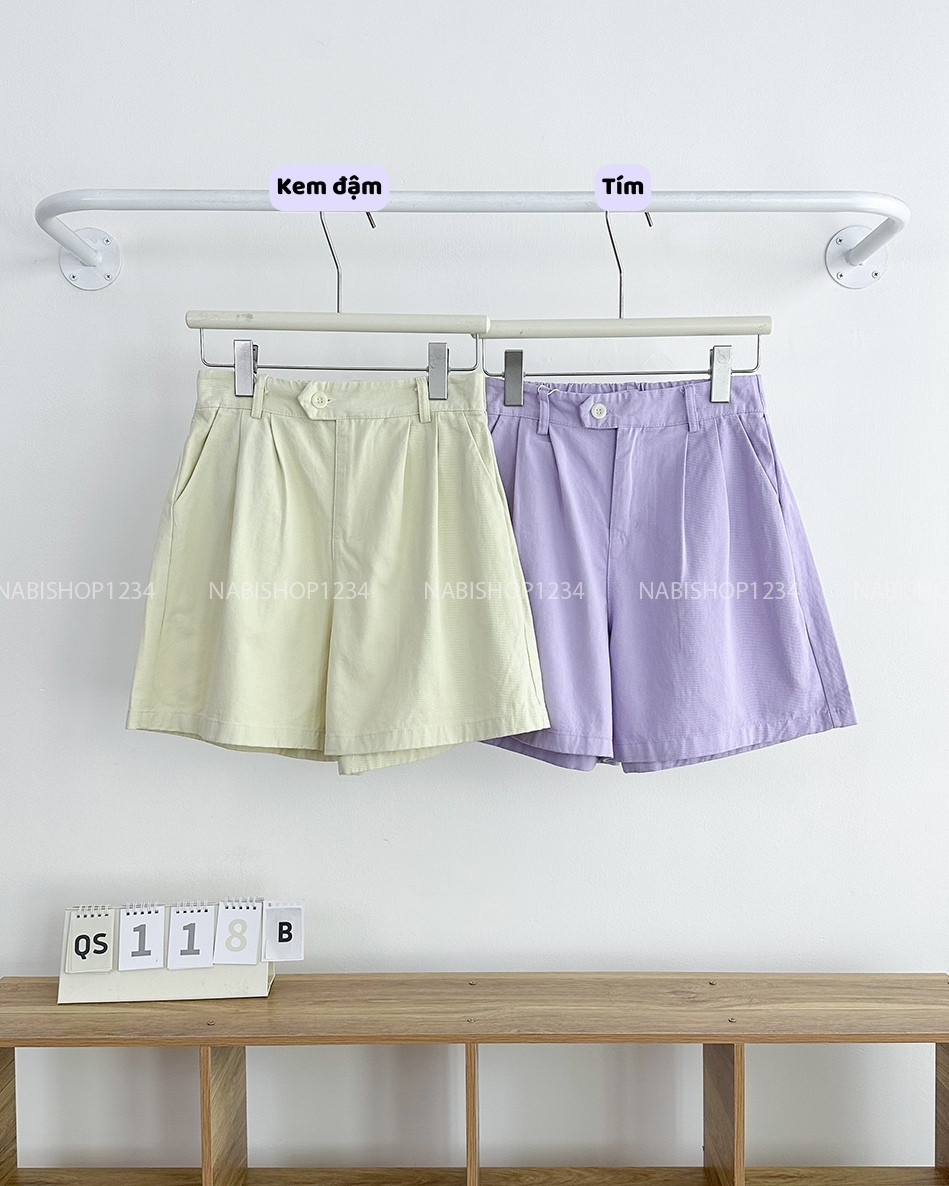 Quần Short Số 118-B 1211 Kaki Đai Nút