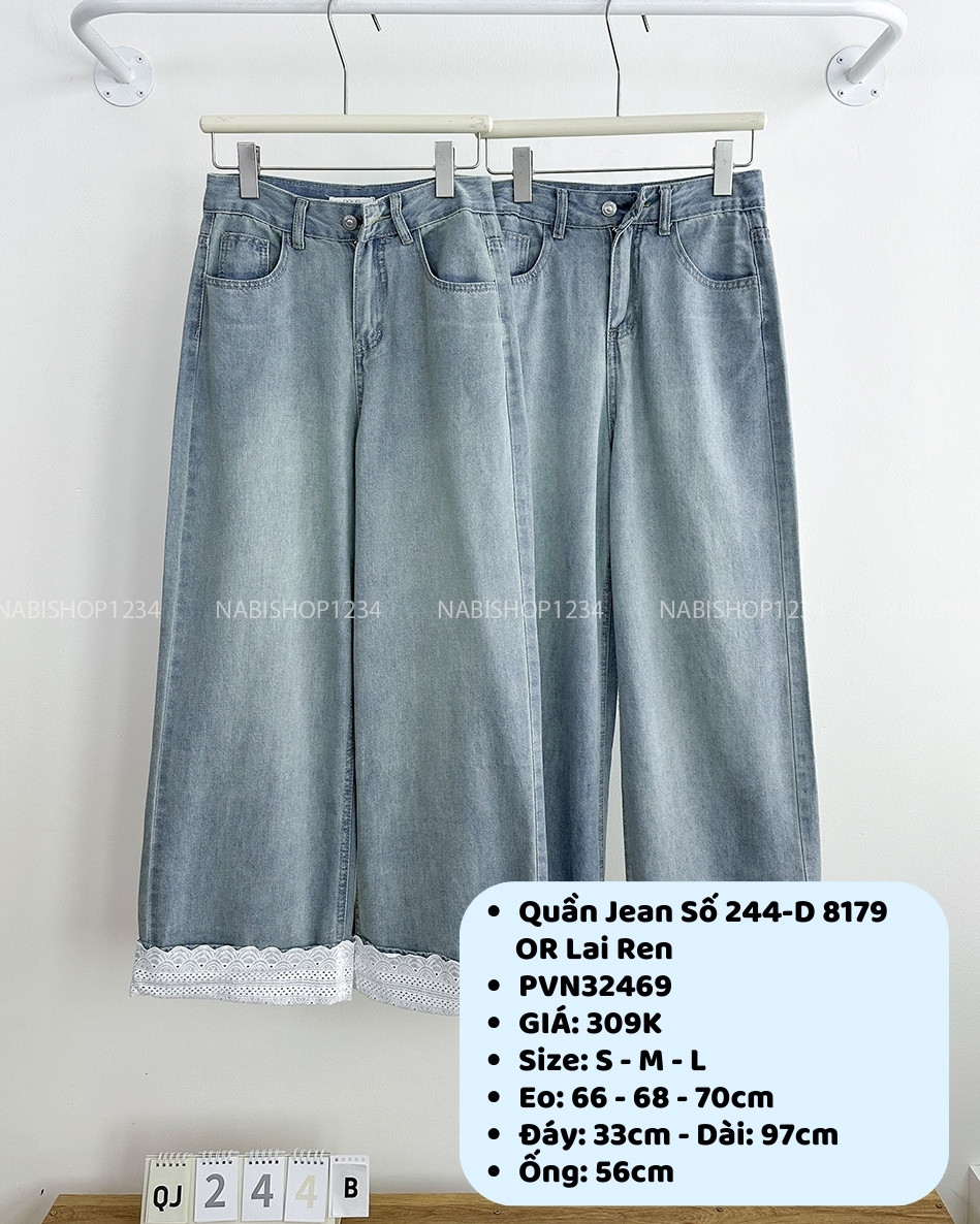 Quần Jean Số 244-D 8179 OR Lai Ren