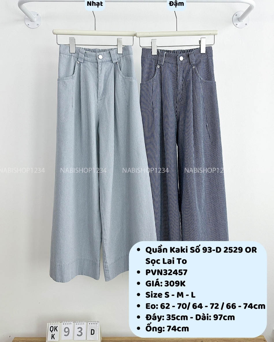 Quần Kaki Số 93-D 2529 OR Sọc Lai To