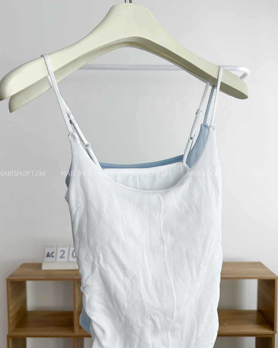 Áo Croptop Số 208-U 2 Dây Nhún Eo