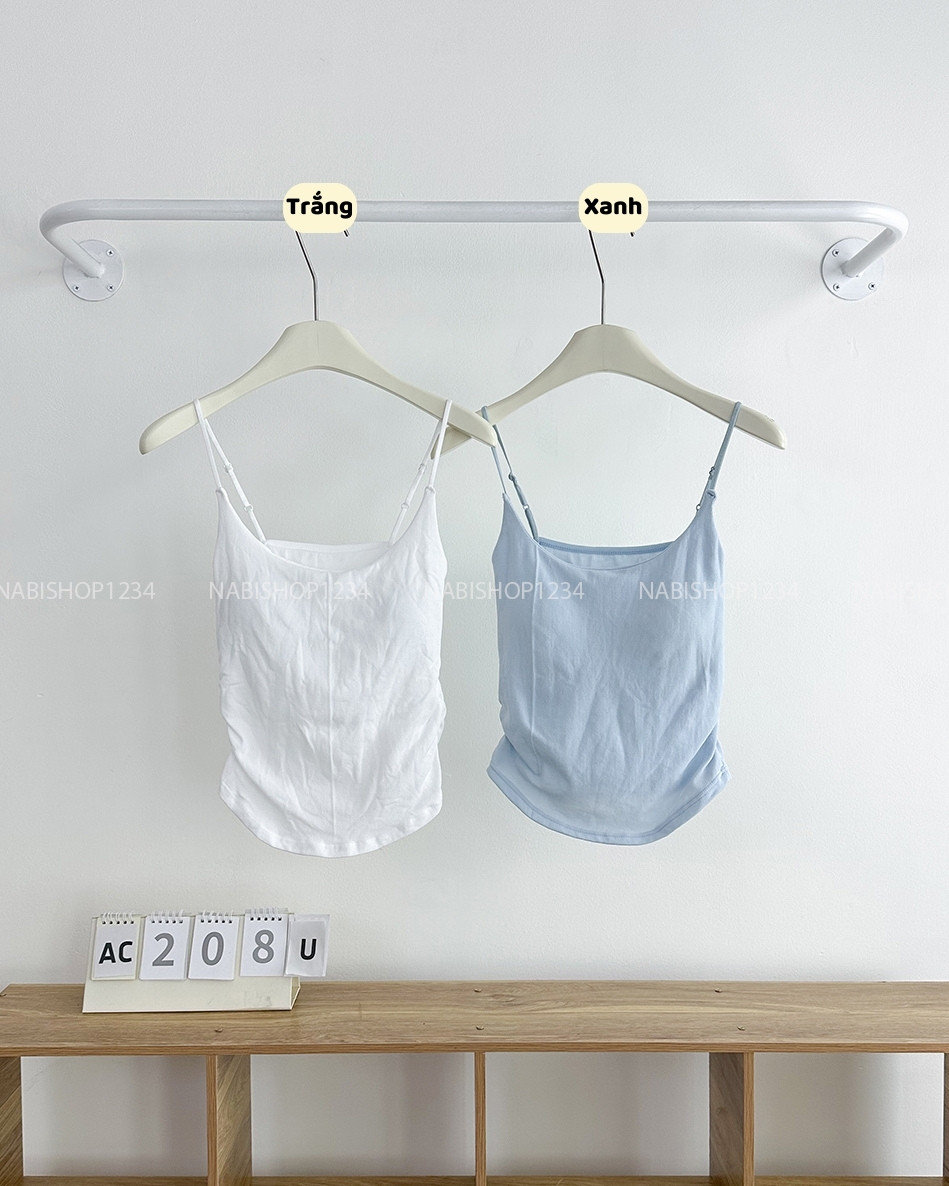 Áo Croptop Số 208-U 2 Dây Nhún Eo