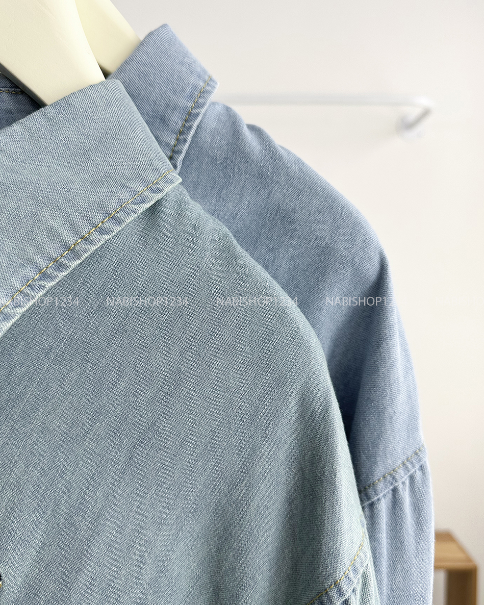 Áo Sơ Mi Số 269-M 103 TD Denim Thêu Gấu