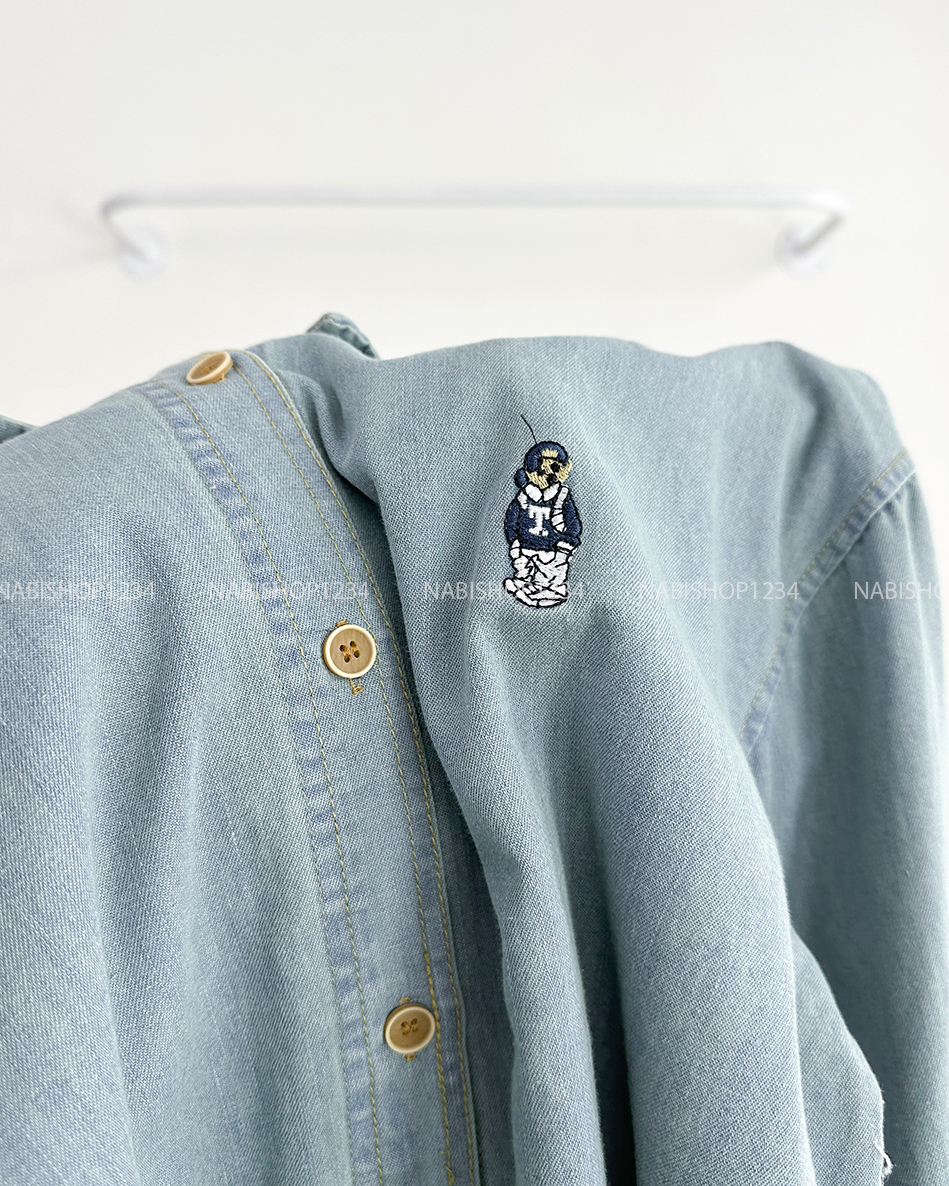 Áo Sơ Mi Số 269-M 103 TD Denim Thêu Gấu