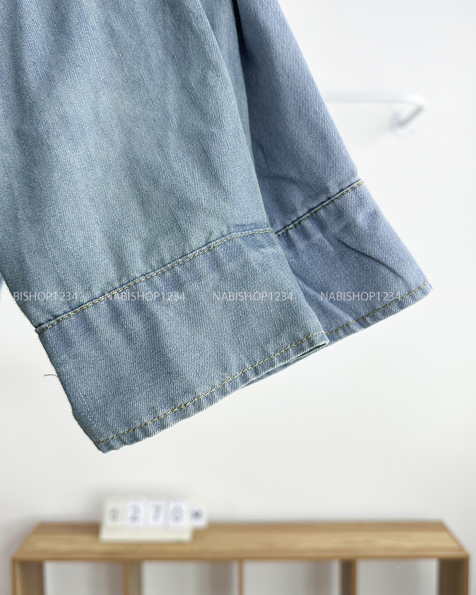 Áo Sơ Mi Số 270-M 105 TD Denim Thêu Chữ