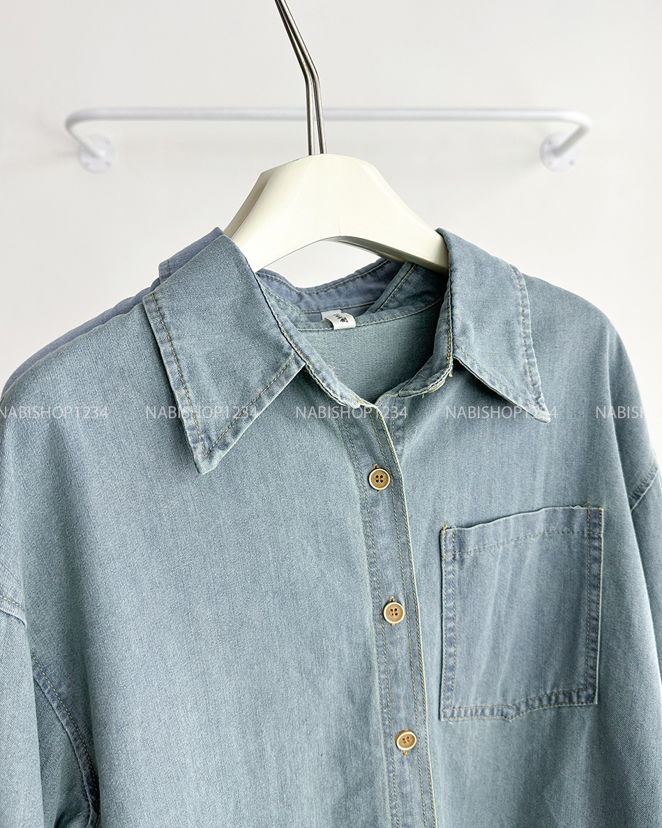 Áo Sơ Mi Số 271-M 109 TD Denim 1 Túi