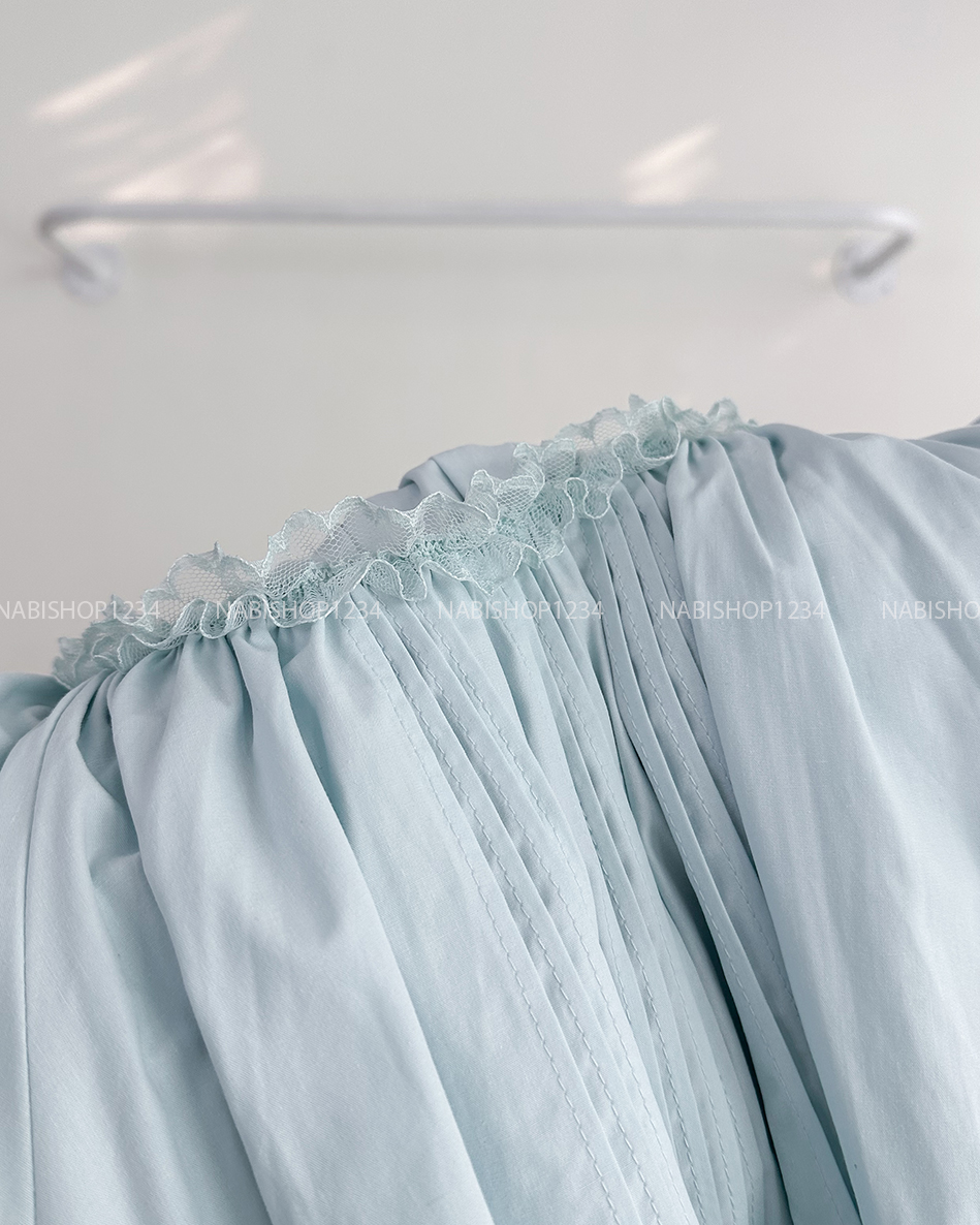 Áo Kiểu Số 218-B 6853 Trễ Vai Viền Ren