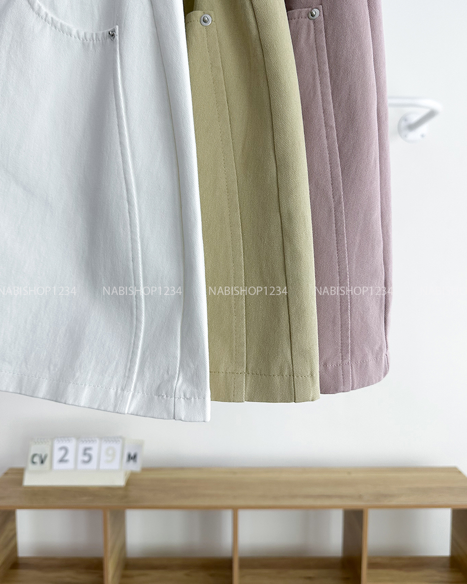 Chân Váy Số 259-M 6081 Ngắn Túi Nút + Nịt