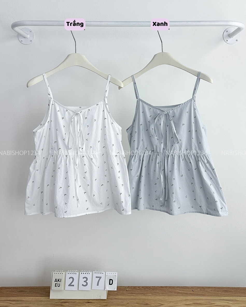 Áo Kiểu Số 237-D 8076 2 Dây Hoa Nơ
