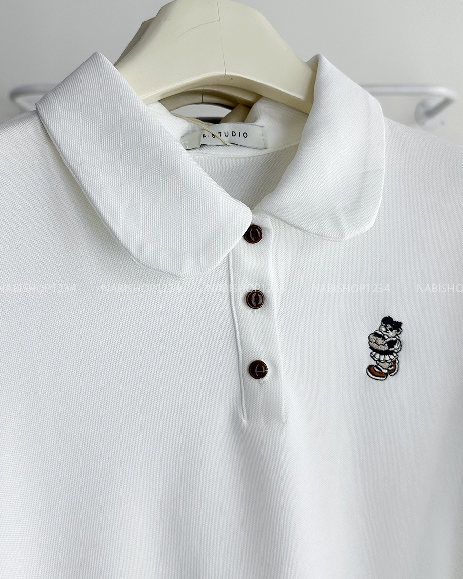 Áo Thun Số 182-D 3599 Polo Thêu Gấu