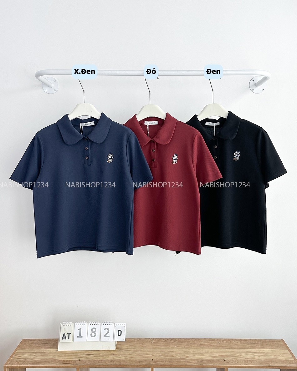 Áo Thun Số 182-D 3599 Polo Thêu Gấu