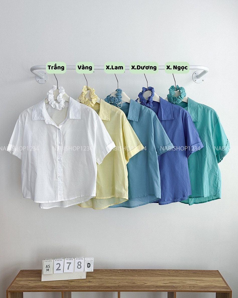 Áo Sơ Mi Số 278-D 1692 TN Kèm Buộc Tóc