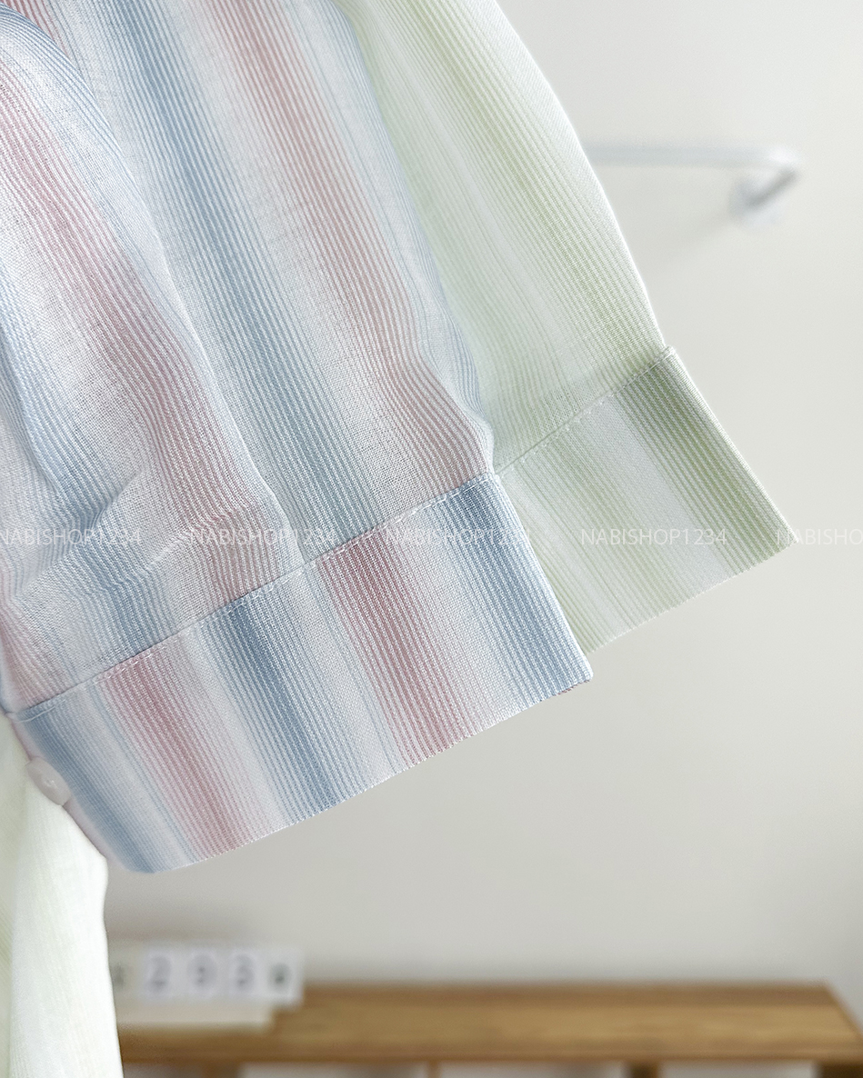 Áo Sơ Mi Số 293-D TD Sọc + 2 Dây