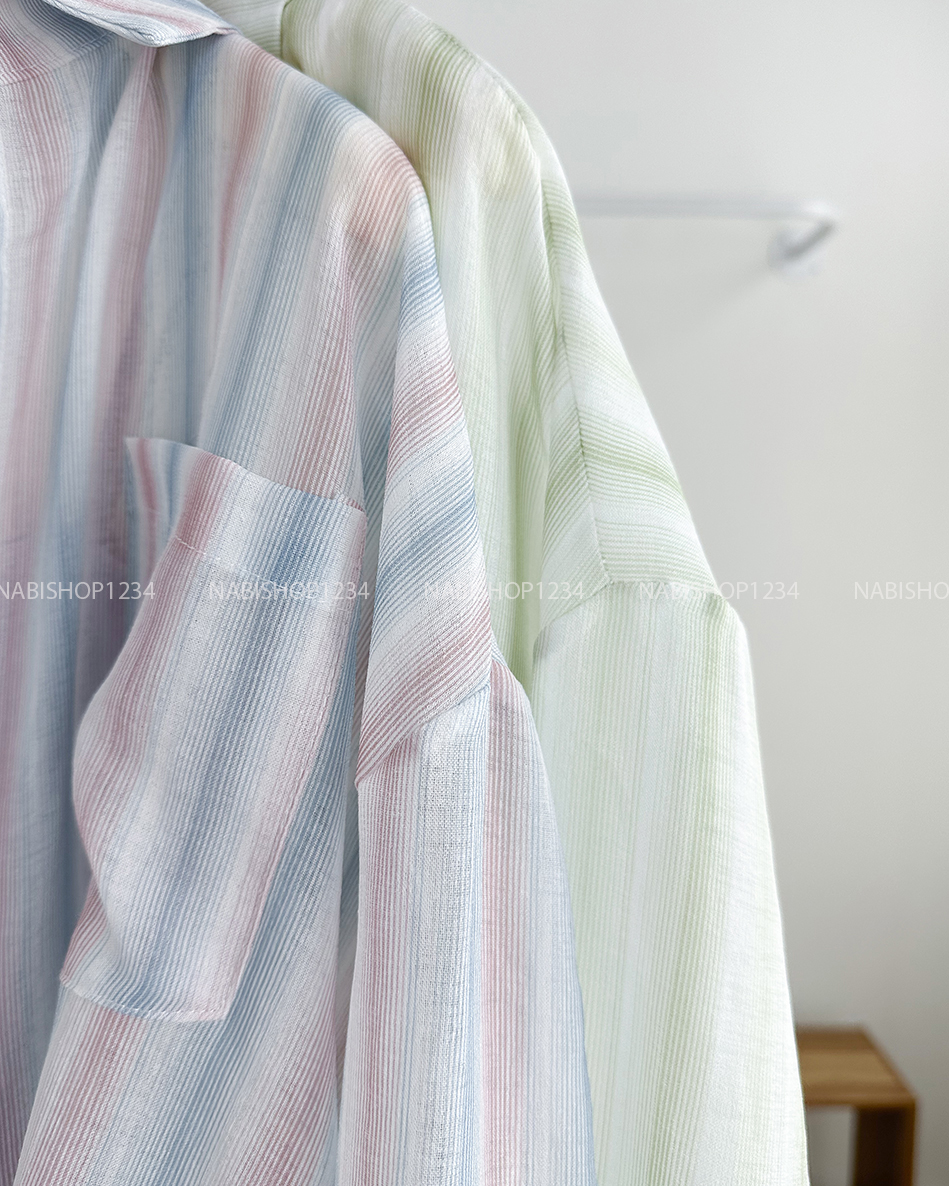 Áo Sơ Mi Số 293-D TD Sọc + 2 Dây