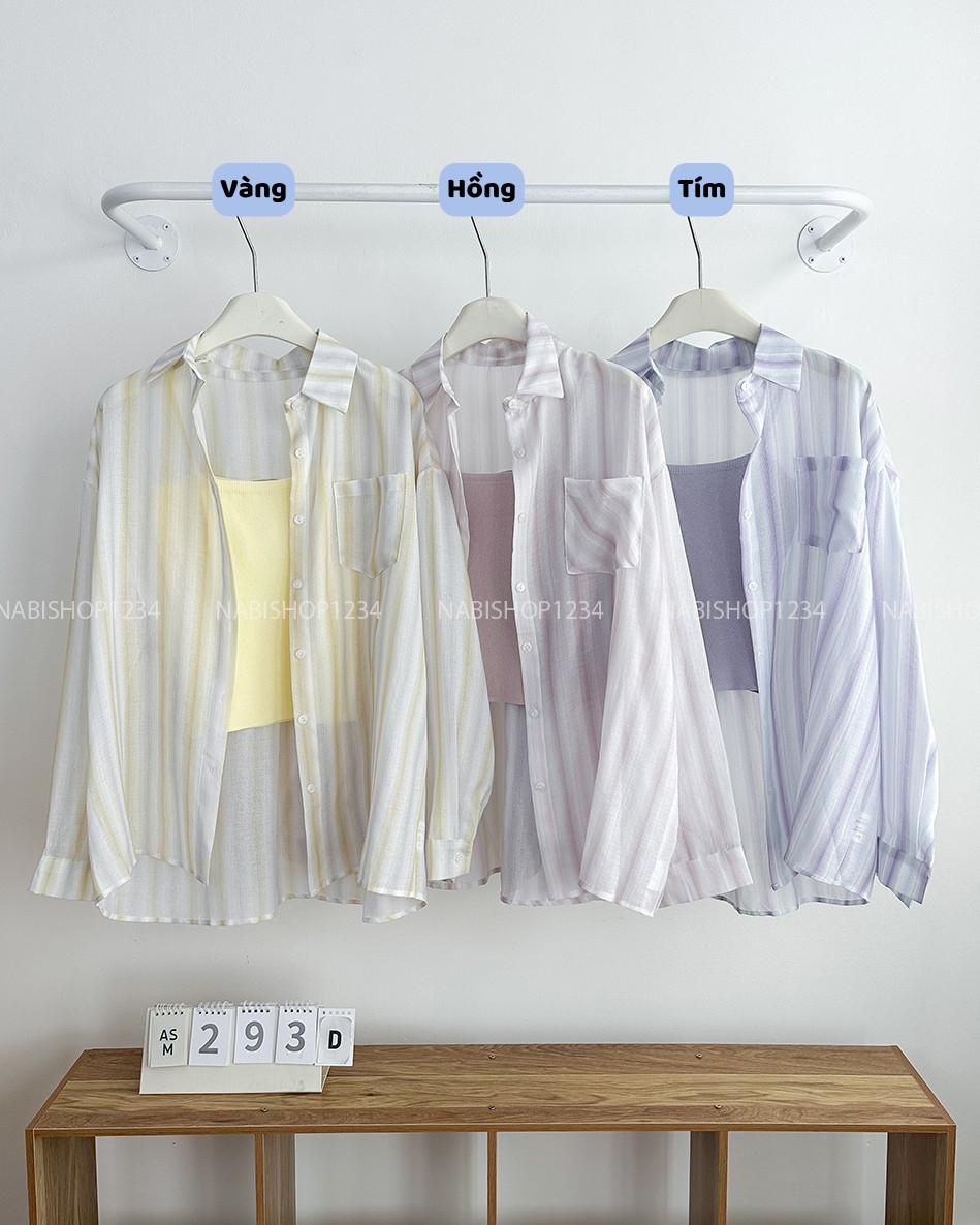 Áo Sơ Mi Số 293-D TD Sọc + 2 Dây