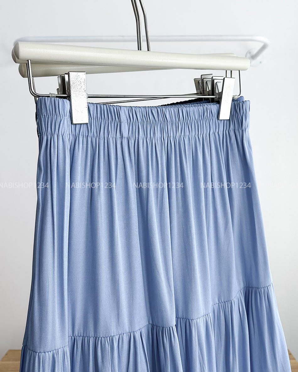 Chân Váy Số 277-D 1067 Dài Jean Giấy 3 Tầng