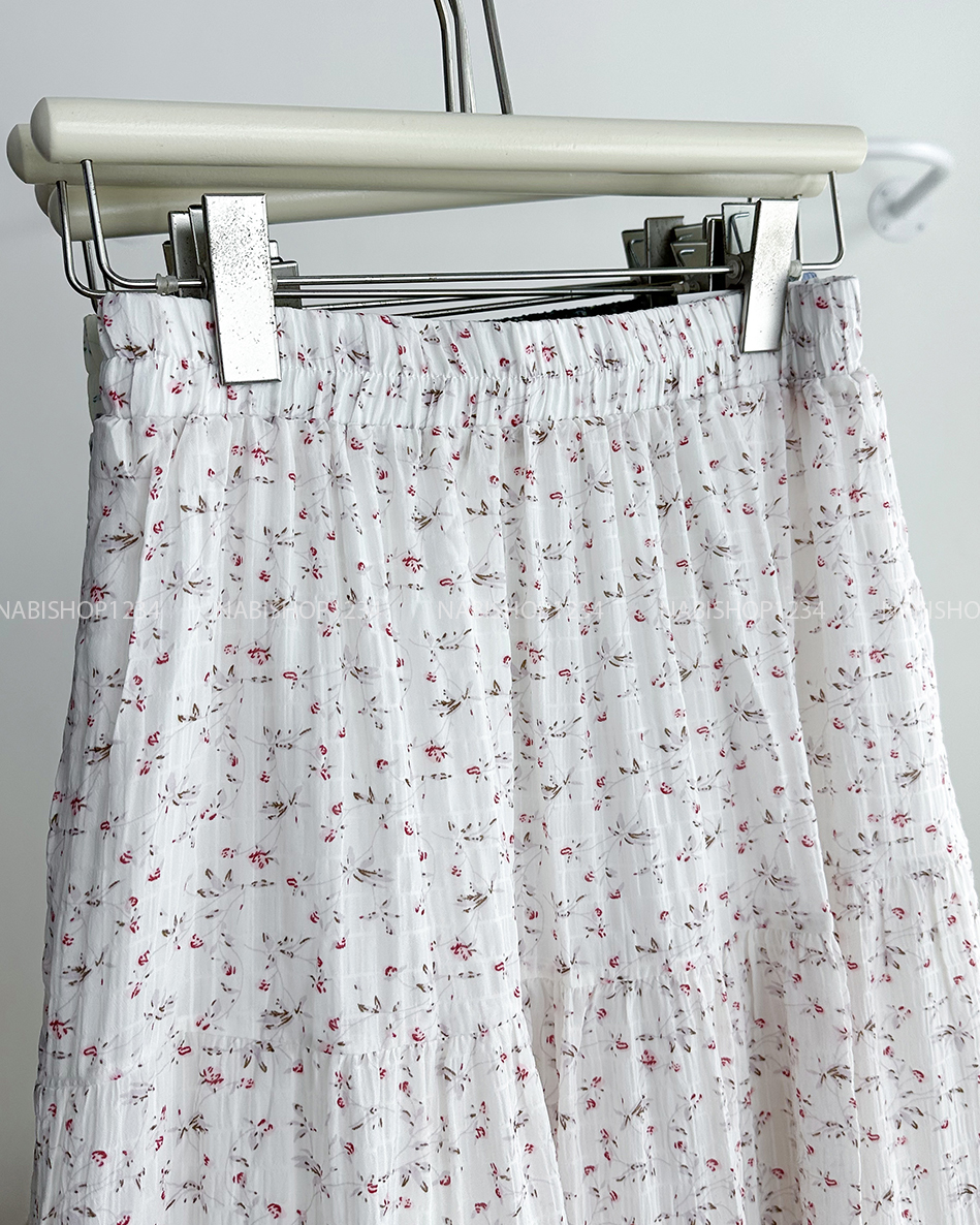 Chân Váy Số 288-D 9057 Dài Hoa 3 Tầng