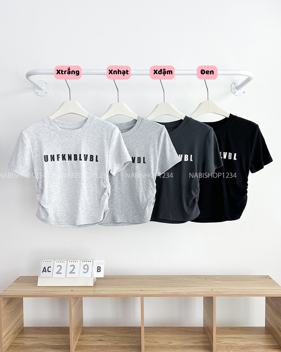 Áo Croptop Số 229-B 2249 Eo Nhún UNFK