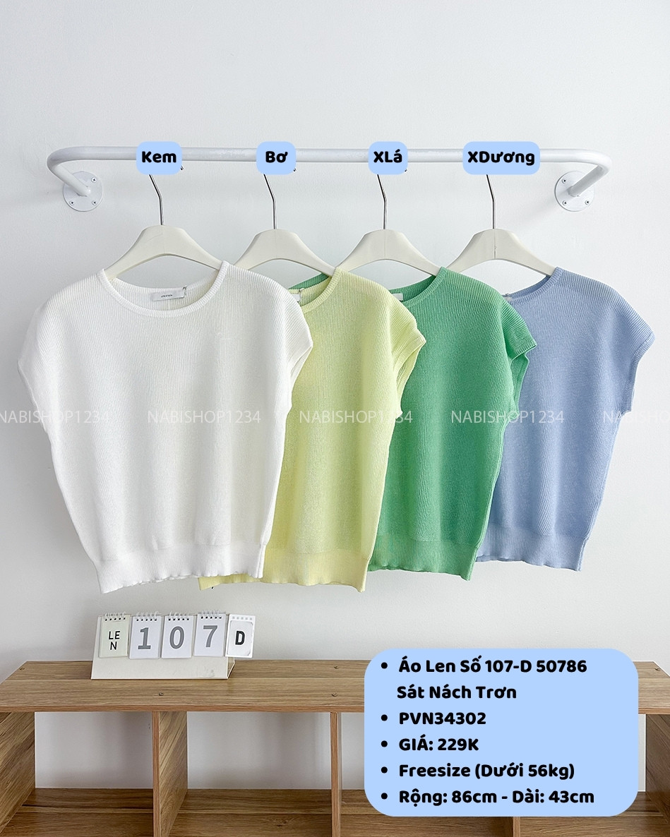 Áo Len Số 107-D 50786 Sát Nách Trơn
