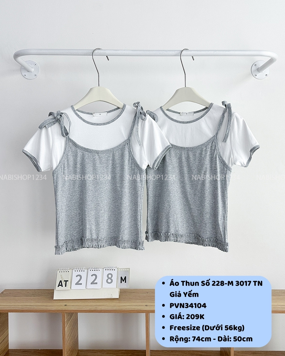 Áo Thun Số 228-M 3017 TN Giả Yếm