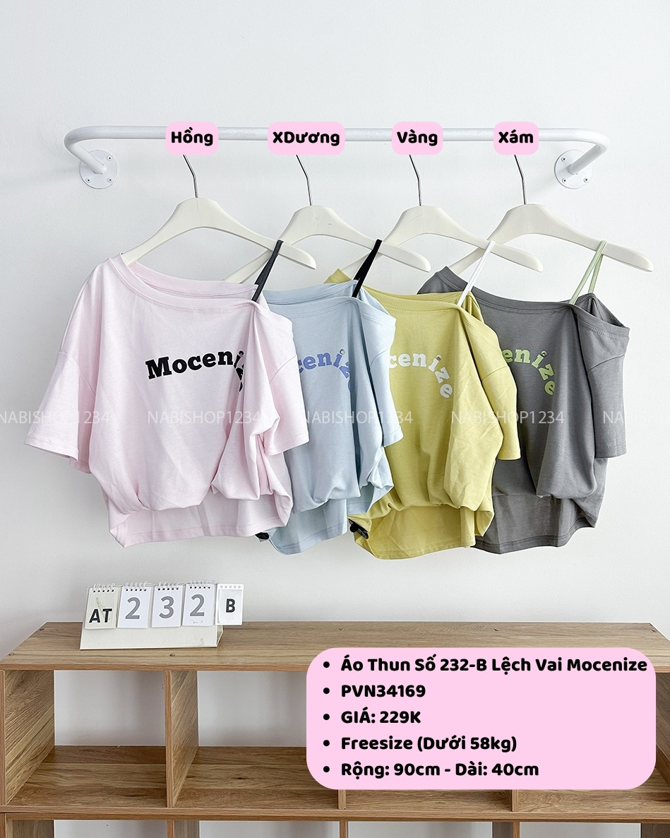Áo Thun Số 232-B Lệch Vai Mocenize