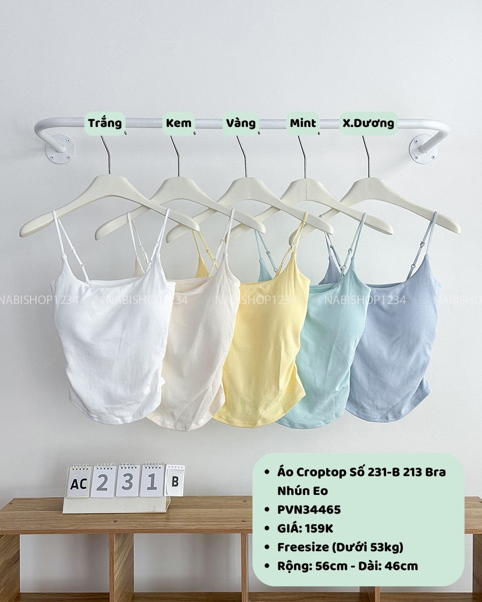 Áo Croptop Số 231-B 213 Bra Nhún Eo