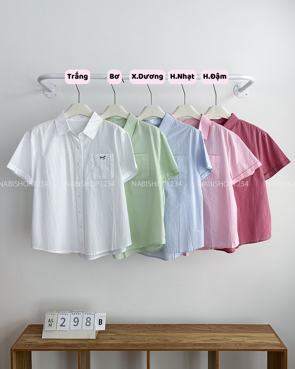 Áo Sơ Mi Số 298-B 306 TN Thêu Nơ
