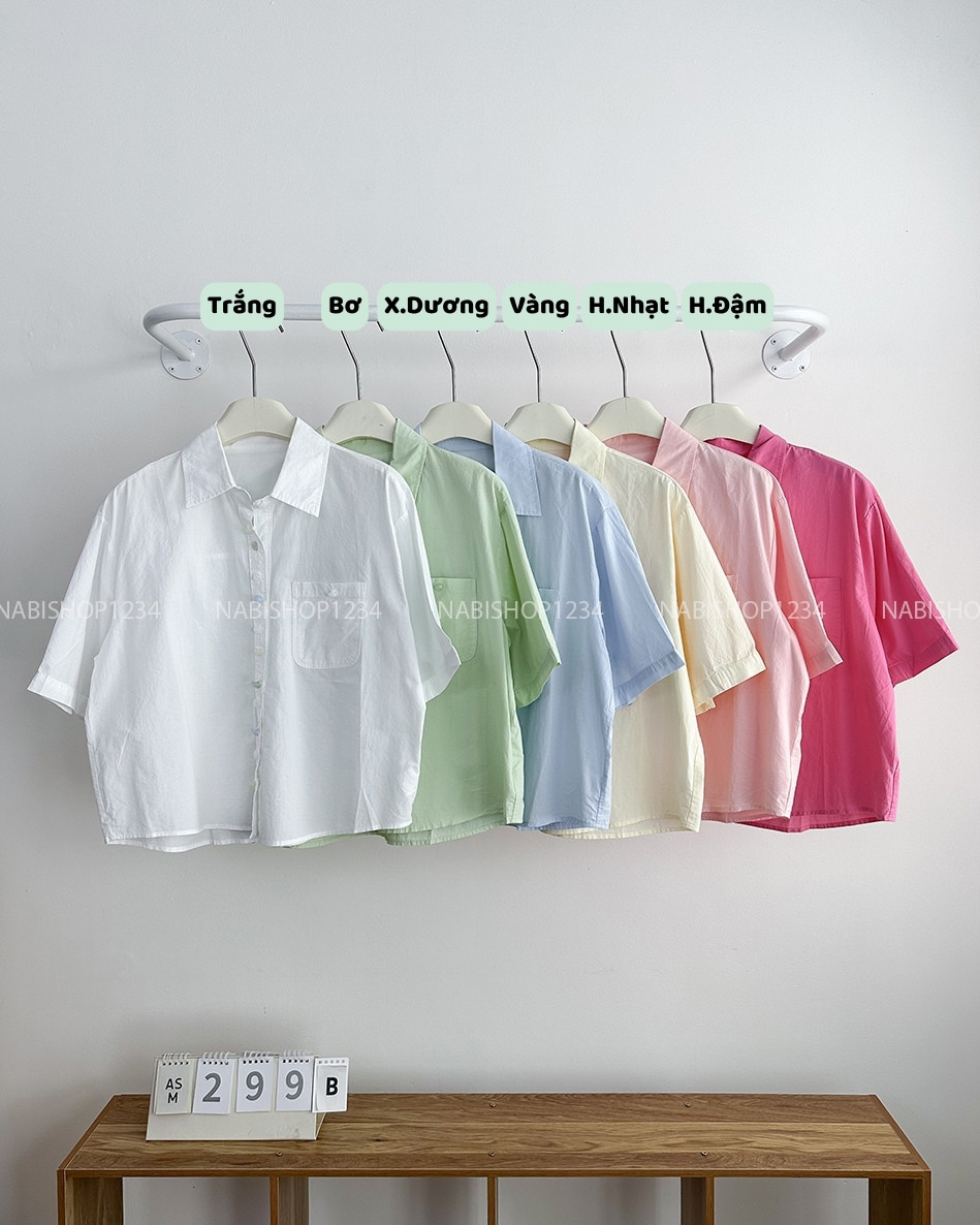 Áo Sơ Mi Số 299-B 6363 TN Cúc Màu