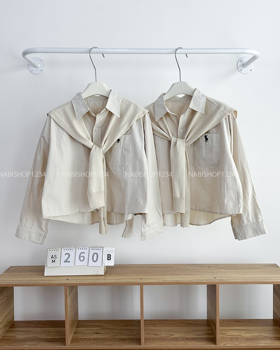 Áo Sơ Mi Số 260-B Ngựa Lửng Kèm Khăn