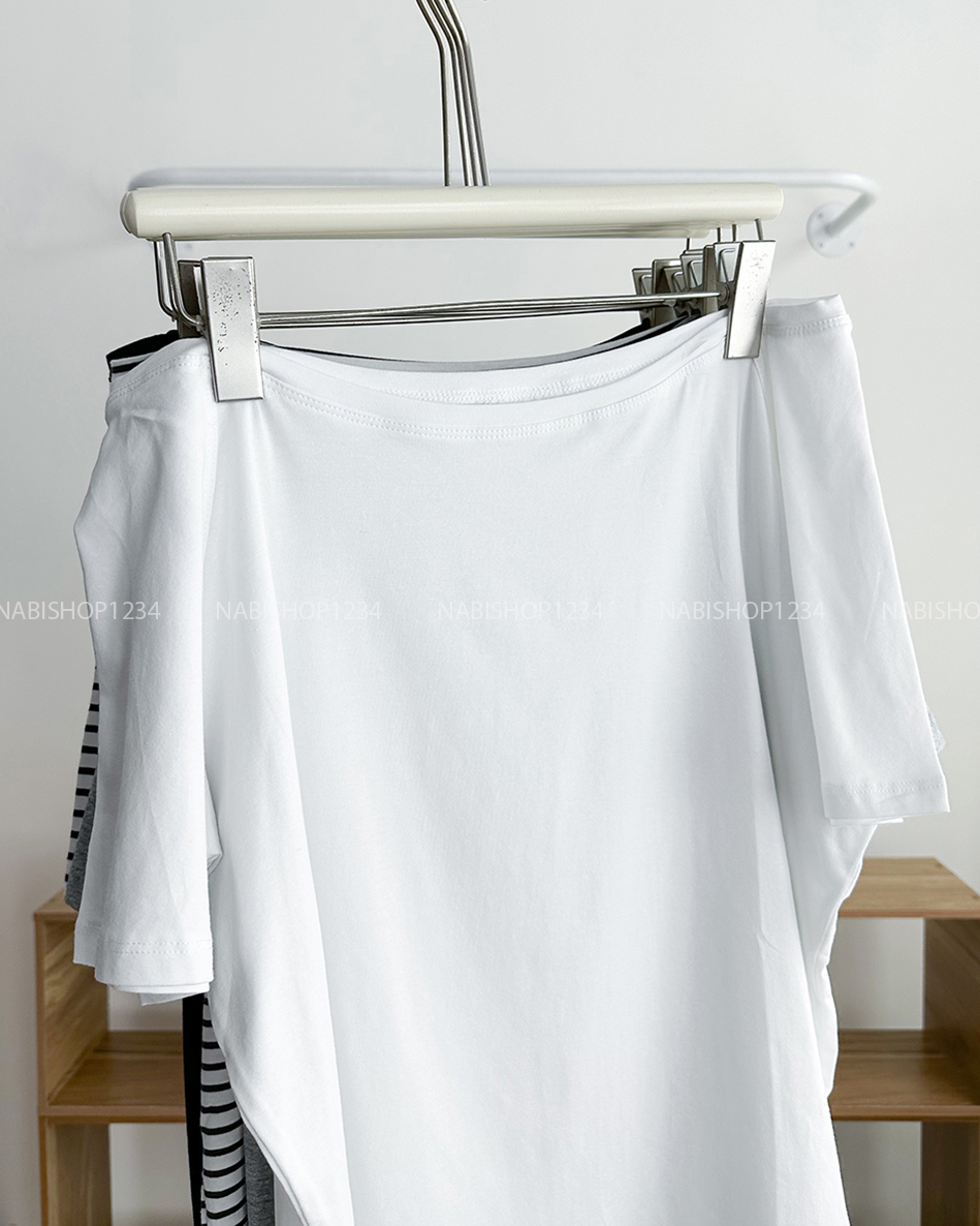 Áo Thun Số 245-B 3719 Trễ Vai Trơn