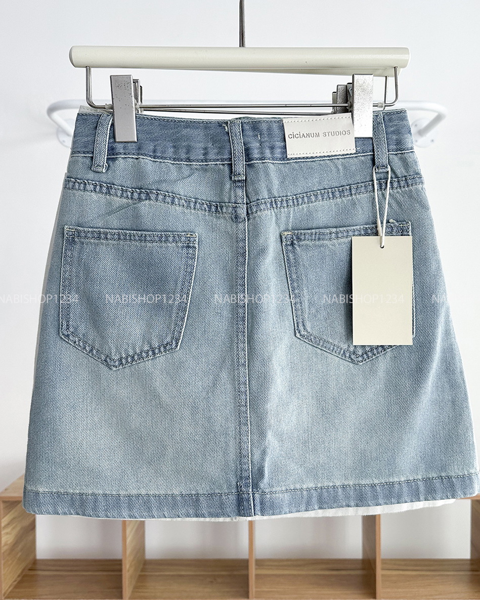 Chân Váy Số 293-B 8182 Ngắn Jean Trơn