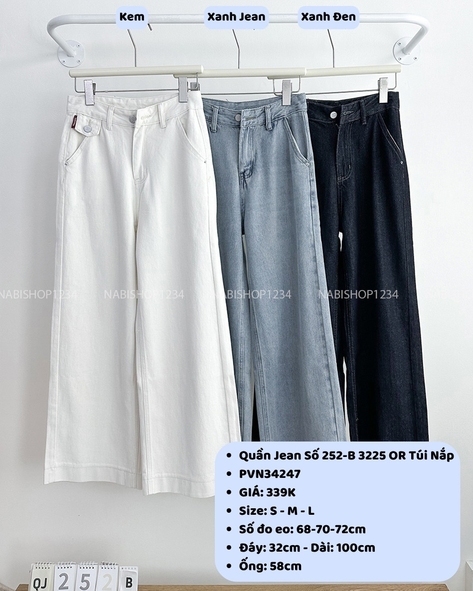 Quần Jean Số 252-B 3225 OR Túi Nắp