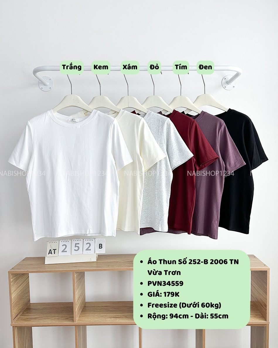Áo Thun Số 252-B 2006 TN Vừa Trơn