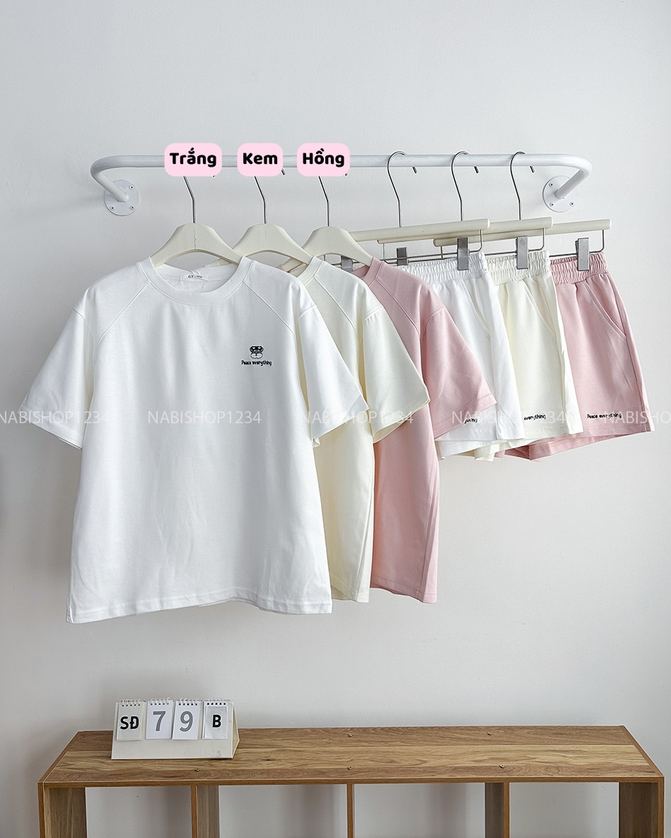 Set Đồ Số 79-B 3003 Thêu Cún + Short